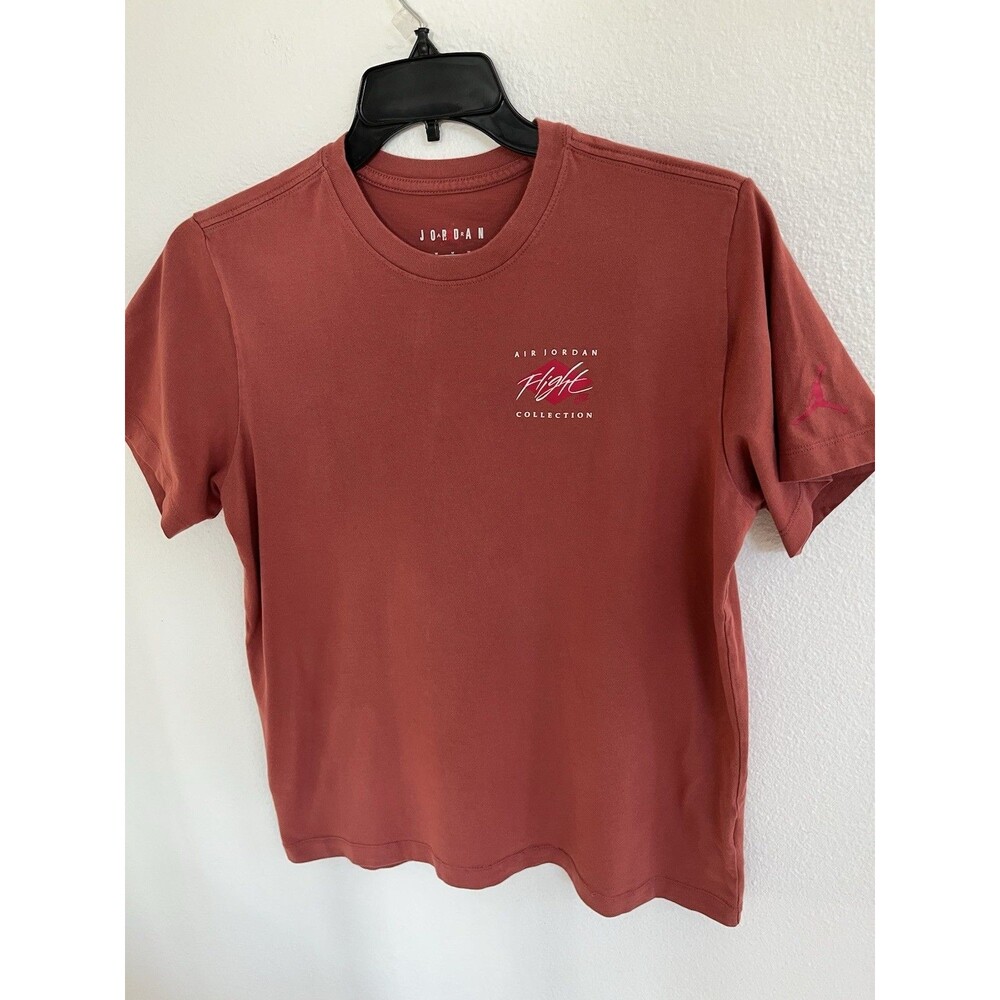 Air Jordan Collection Mens T-Shirt Medium Brown Rust Everyday Casual Streetwear
